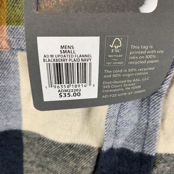 Alpine Design Shirt Men's Small Multicolor‎ Plaid Cotton Flannel Button-Up 7001 - Picture 3 of 9